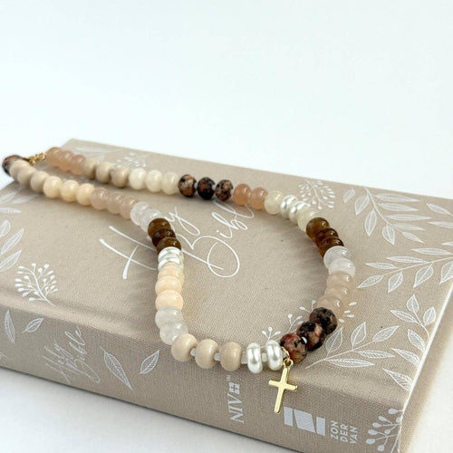 Stone Cross Necklace