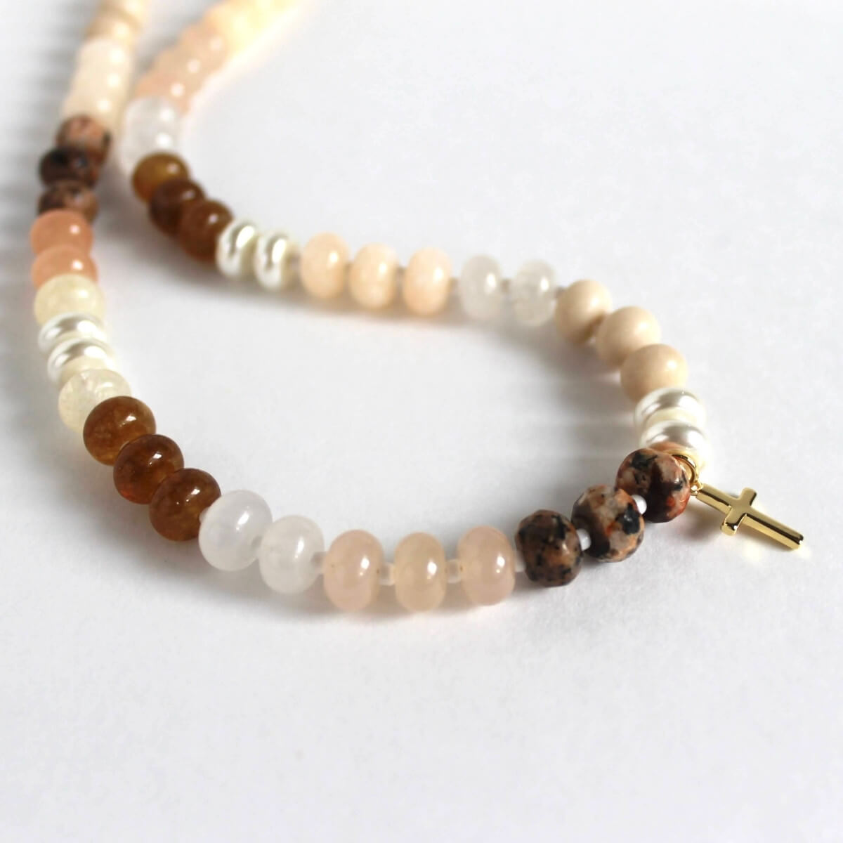Stone Cross Necklace