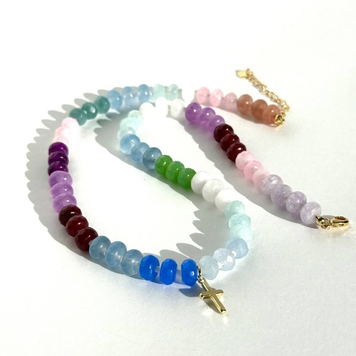 Stone Cross Necklace
