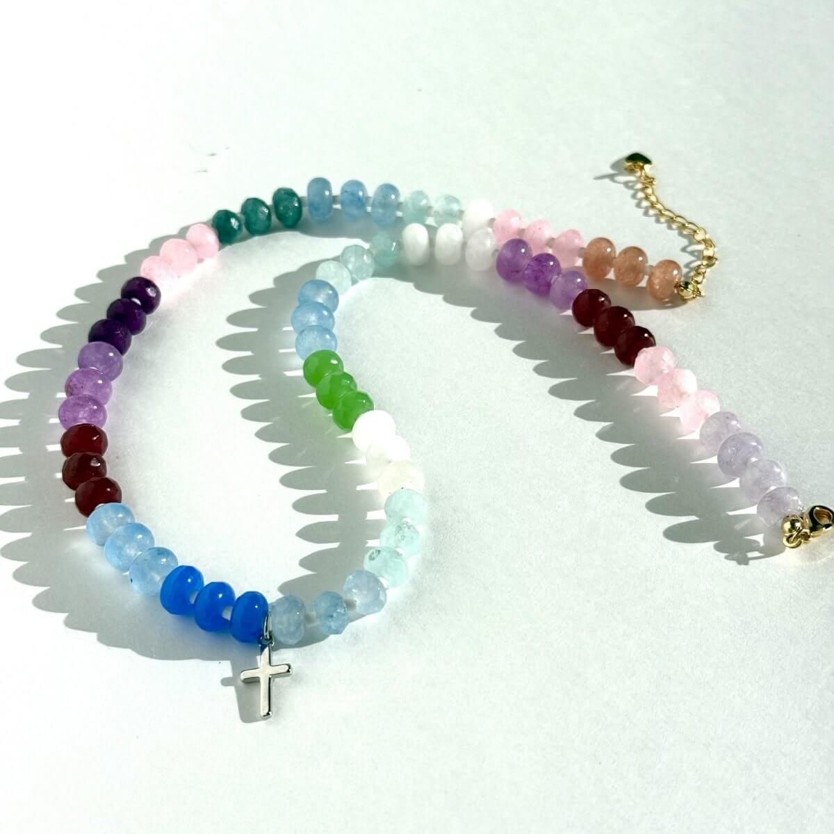 Stone Cross Necklace